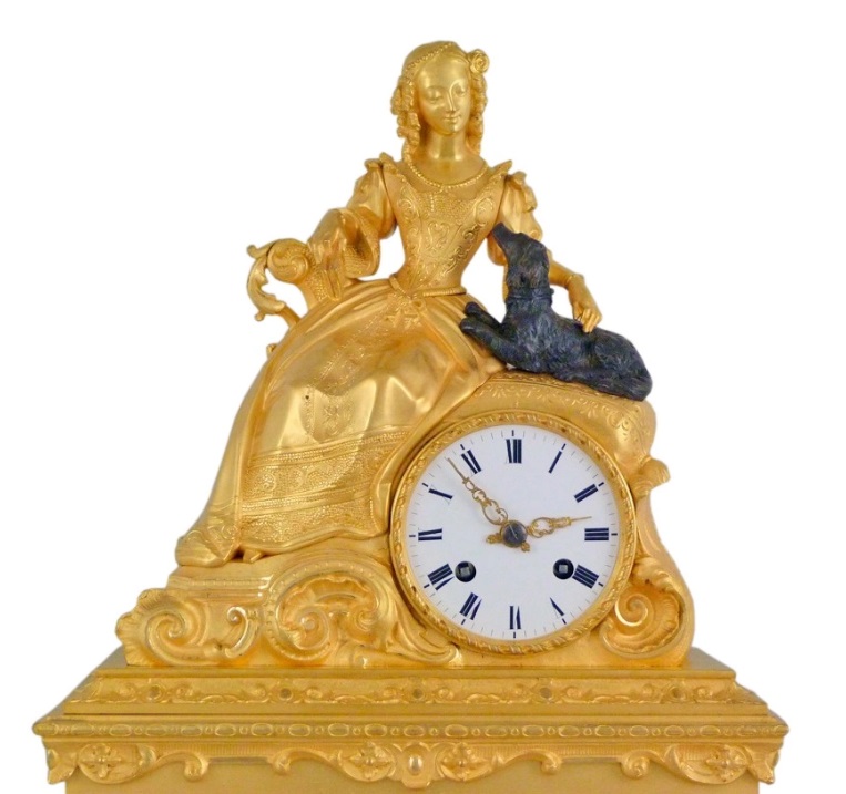 Каминные часы Маркиза. Франция, эпоха Реставрации, около 1820 года
